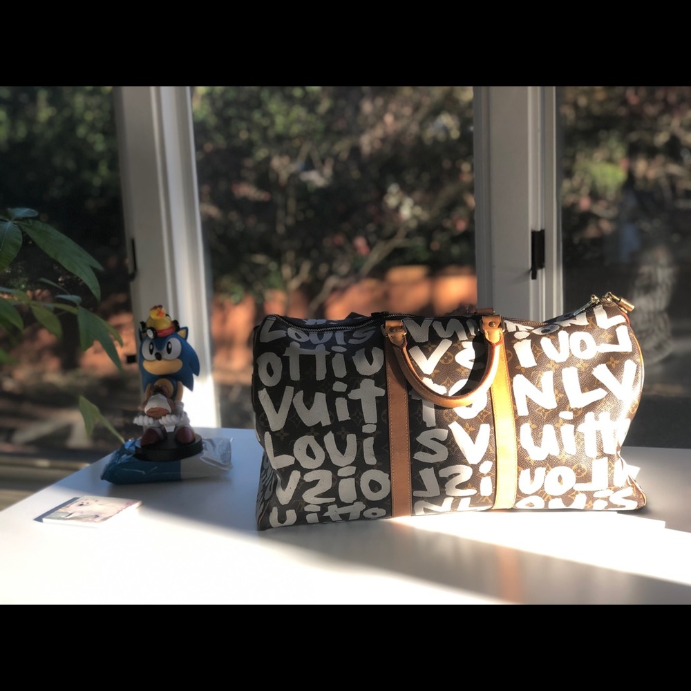 Louis Vuitton Keepall 50 Graffiti White